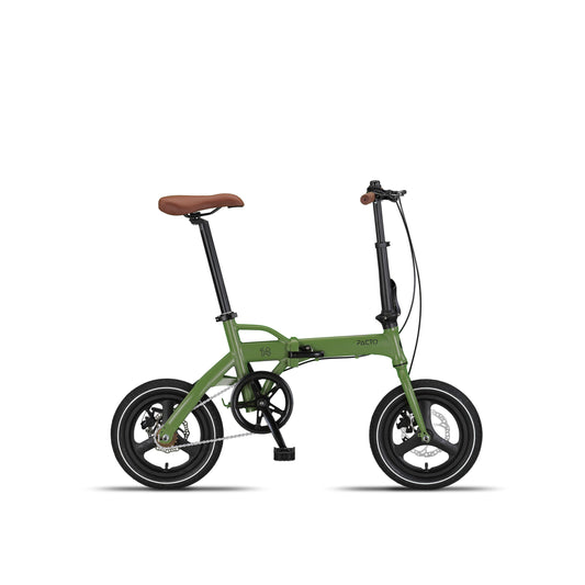 PACTO - 14 - Vouwfiets - Army green/ Zwart