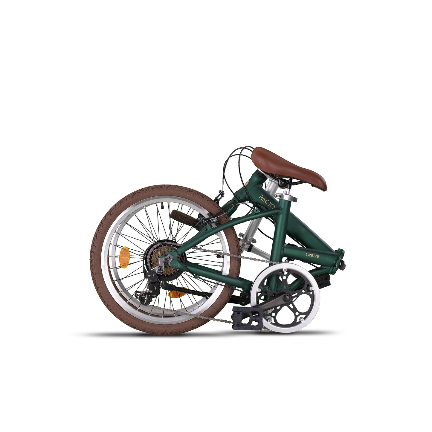 PACTO - Twelve - Folding Bike - Green/ Dark Blue