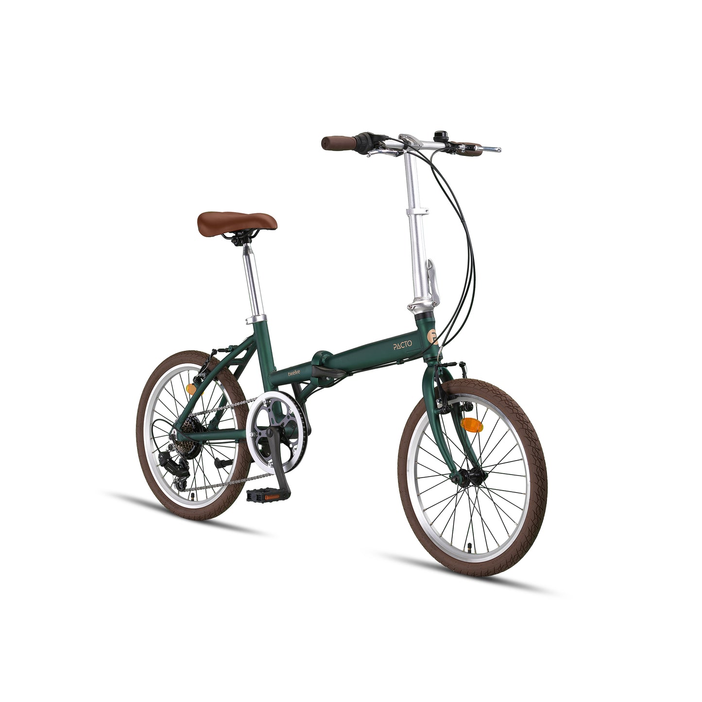 PACTO - Twelve - Folding Bike - Green/ Dark Blue