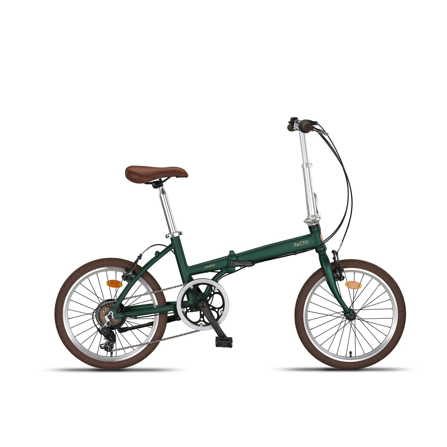 PACTO - Twelve - Folding Bike - Green/ Dark Blue